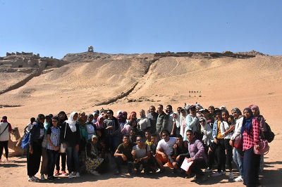 The scientific visit activities for the archaeology students to Aswan archaeological areas